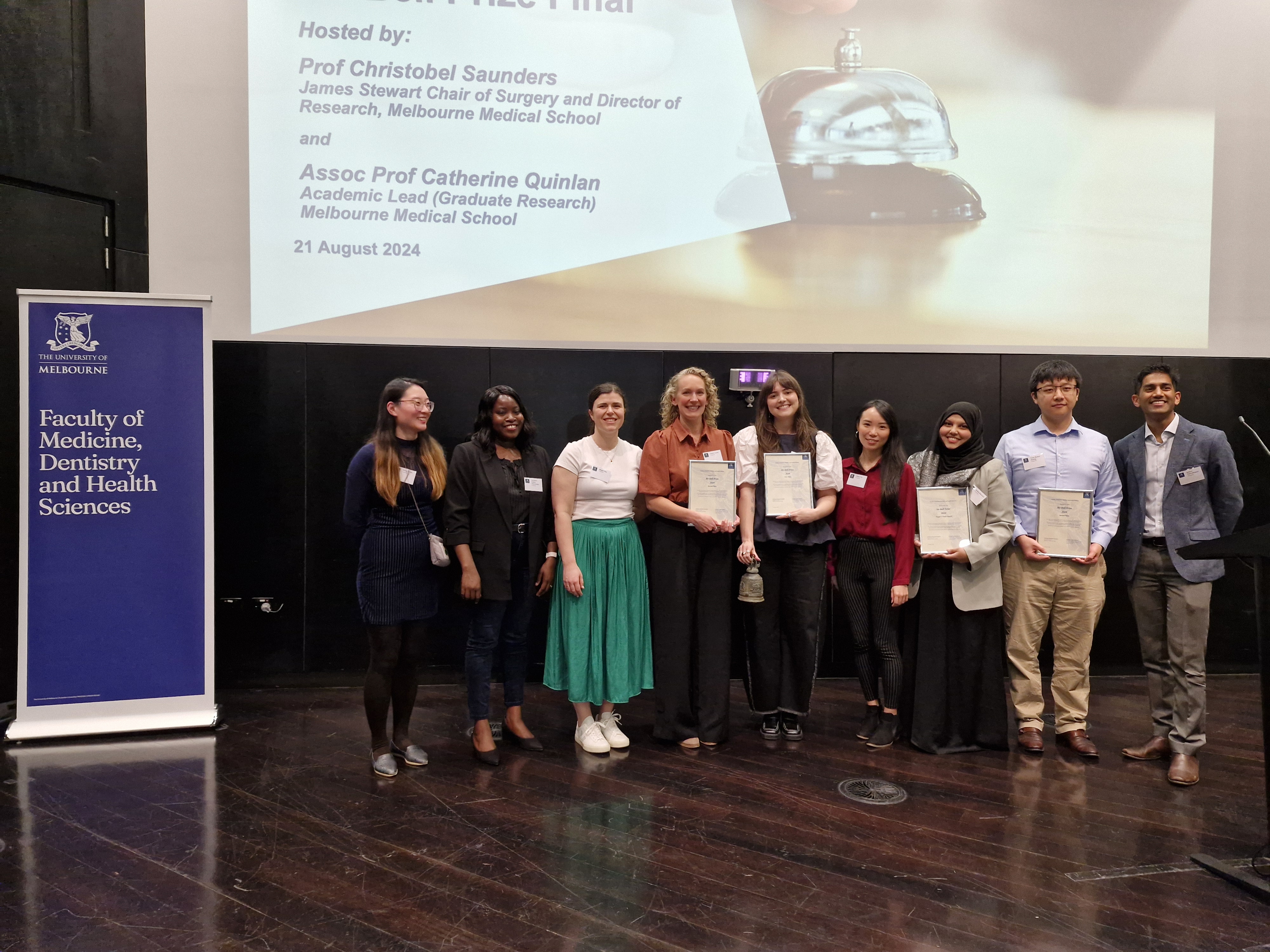 presenters with Prof Peter Doherty