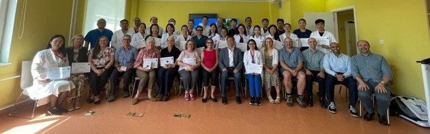 Australian, New Zealand, and Mongolian faculty with participants at the closing of the Simulation in Medical Education course