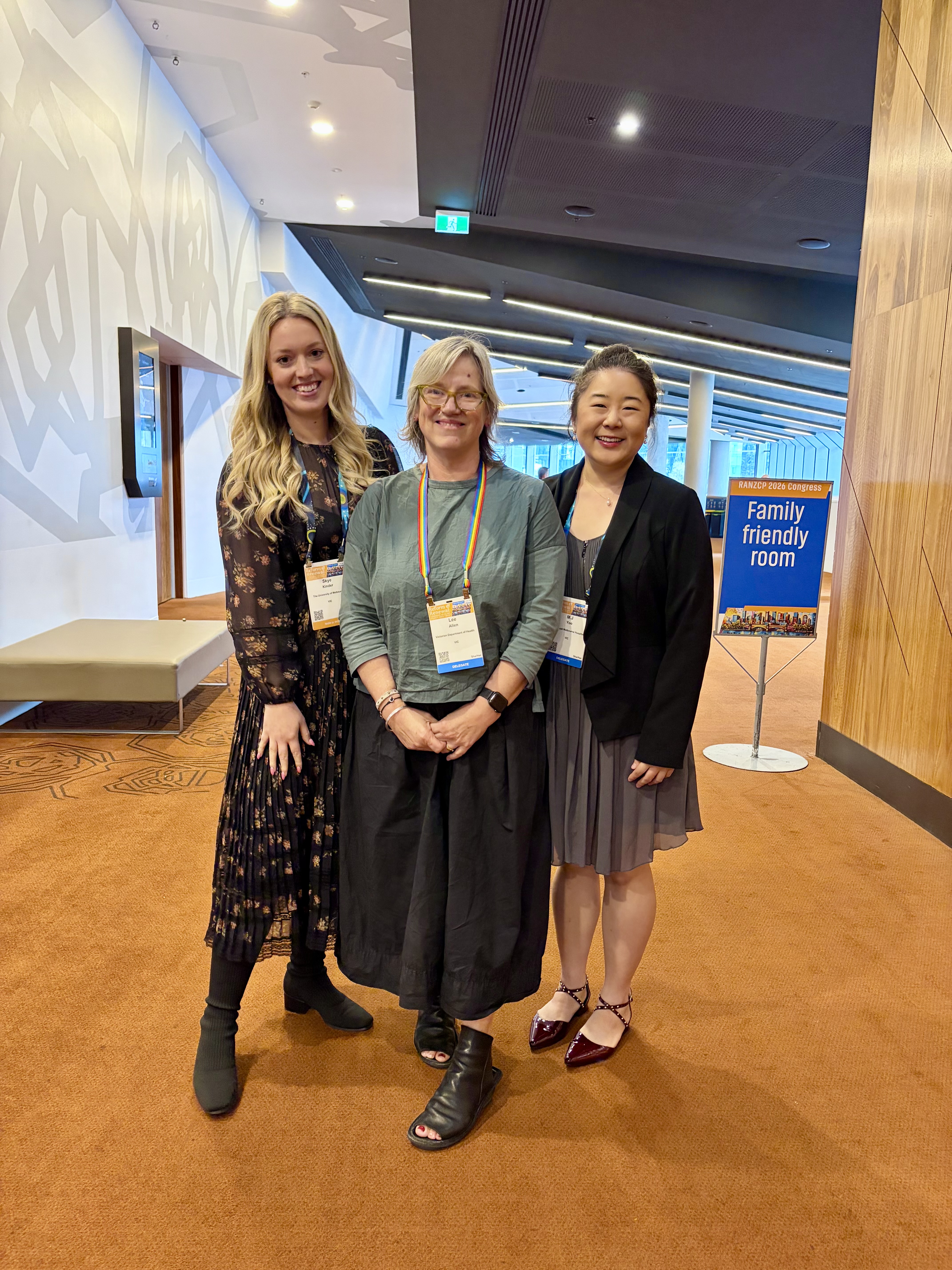 Dr Skye Kinder, A/Prof Lee Allen and Dr MJ Yoo Discovery subject presentation at RANZCP