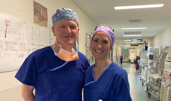 Dr Russell Dalton Director of Obstetrics and Gynaecology Ballarat with Dr Madeleine Ward
