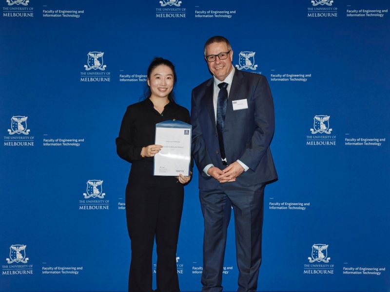 Michelle Wu recieves the 2025 QinetiQ Endeavour Industry Sponsored Award