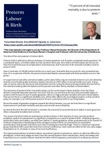 Episode 11 Preterm Labour & Birth Transcript Thumbnail