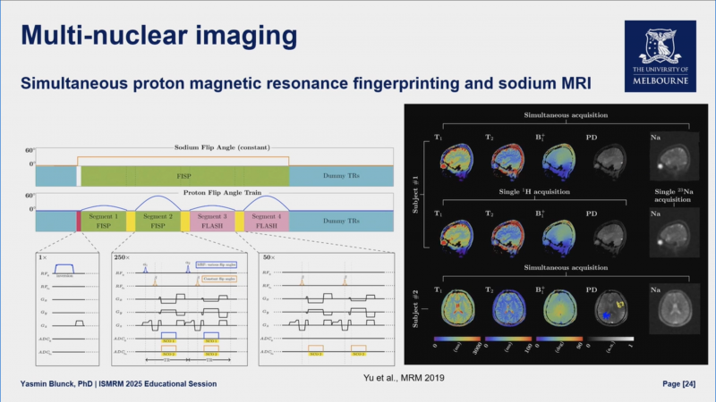 Dr. Yasmin Blunck presenting on X-nuclei MRI.