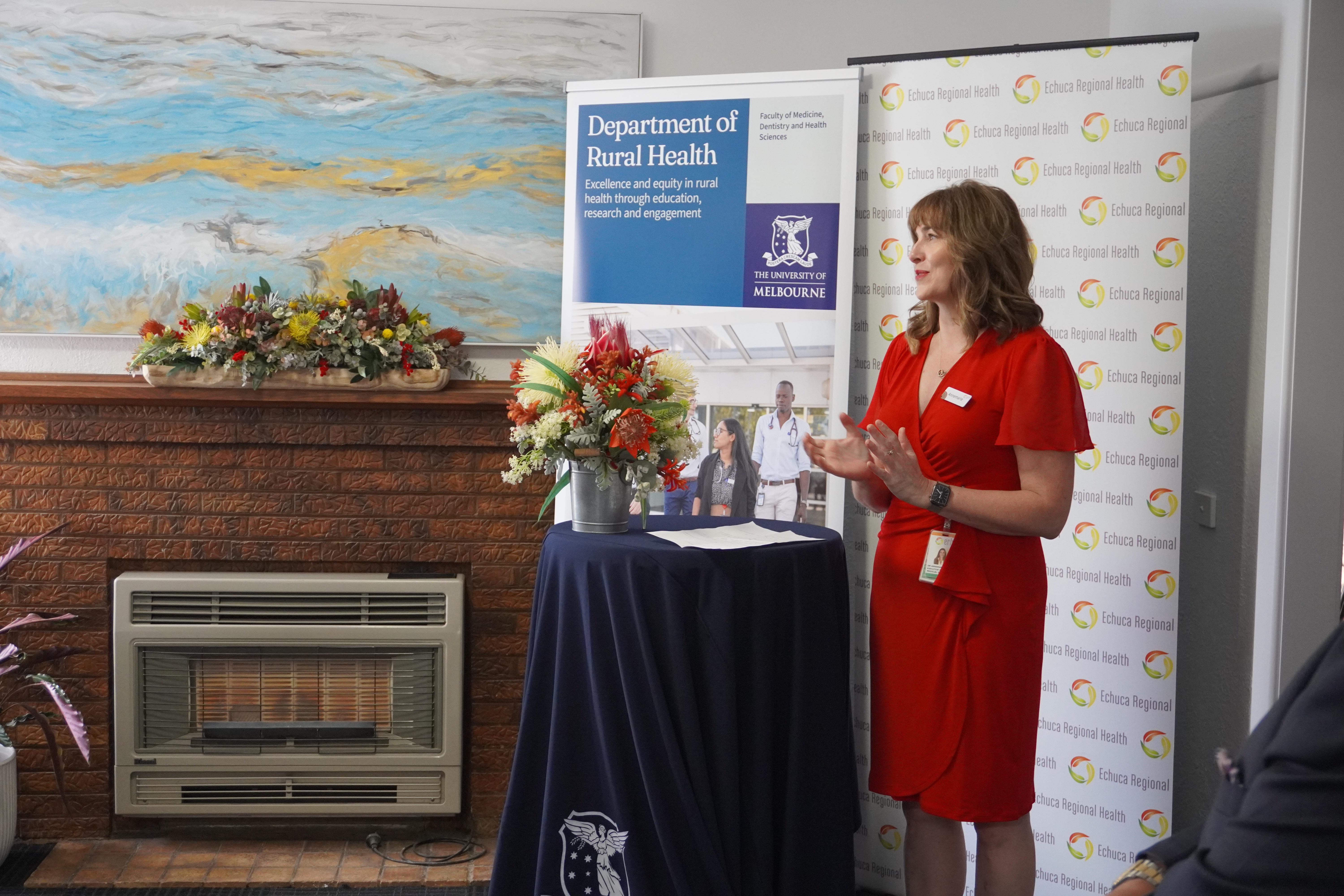 Annemarie Newth giving her opening speech.
